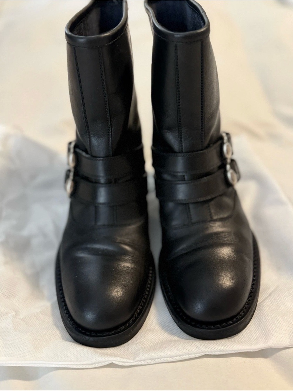 GUCCI Women's Ankle Booties Cirano Lux Size 35 / 5  Black Pull On Leather Boot - Picture 5 of 11
